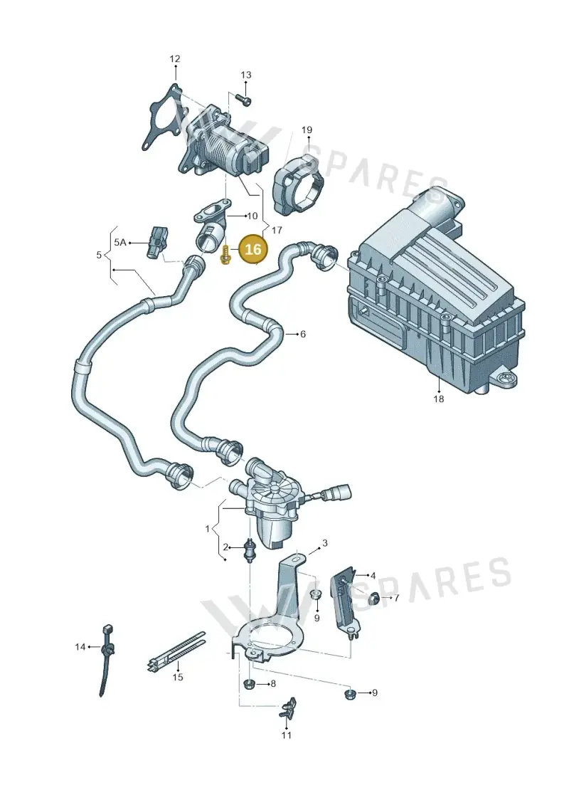N10622501 — Volkswagen Tiguan 2.0 4Motion (2017-2024) diagram 781131000, position 16