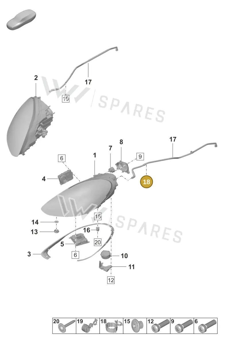 N10625501 — Porsche Panamera (2020-2023) diagram p58905000, position 18