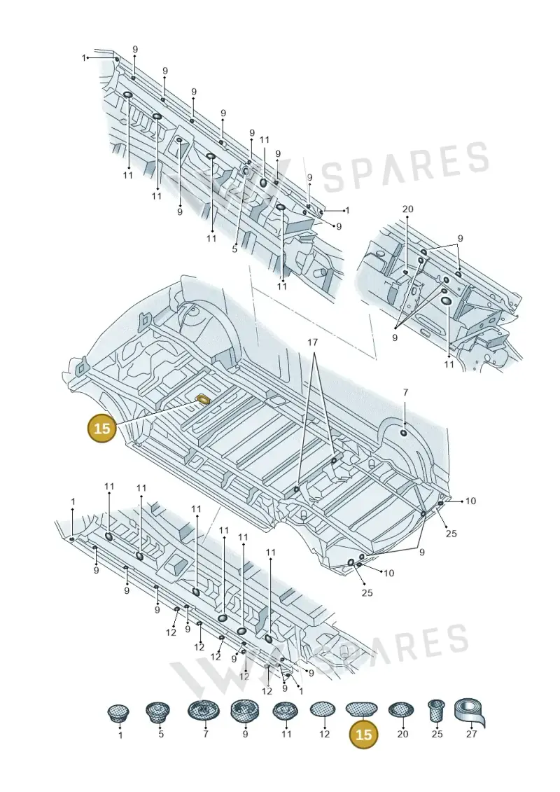 N10628101 — Volkswagen Transport. multivan (2019-2024) diagram 7em803035, position 15