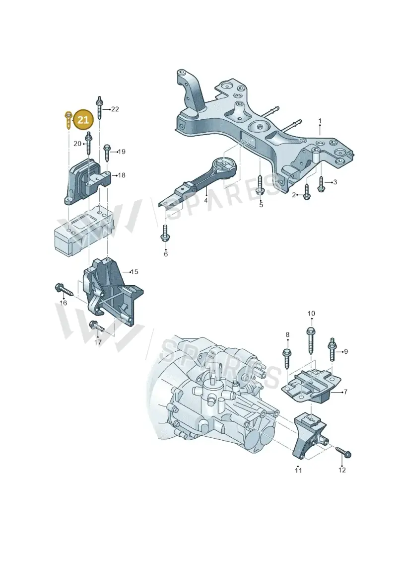 N10629601 — Volkswagen Up! 1.0 BlueMotion (2016-2023) diagram 892199210, position 21
