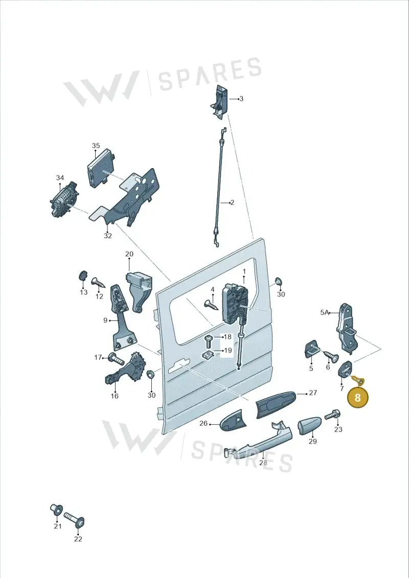 N10632001 — Volkswagen Crafter 35 panel (2011-2016) diagram 483843100, position 8