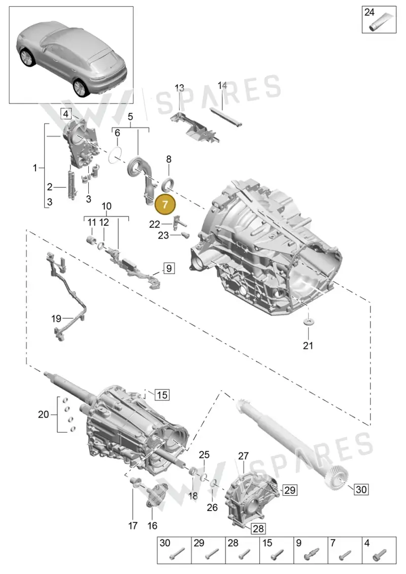 N10637302 — Porsche Macan (2018-2022) diagram p52302110, position 7