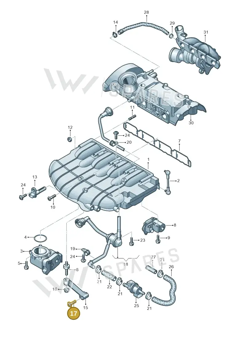 N10638501 — Volkswagen Scirocco 2.0 (2014-2017) diagram 420133350, position 17