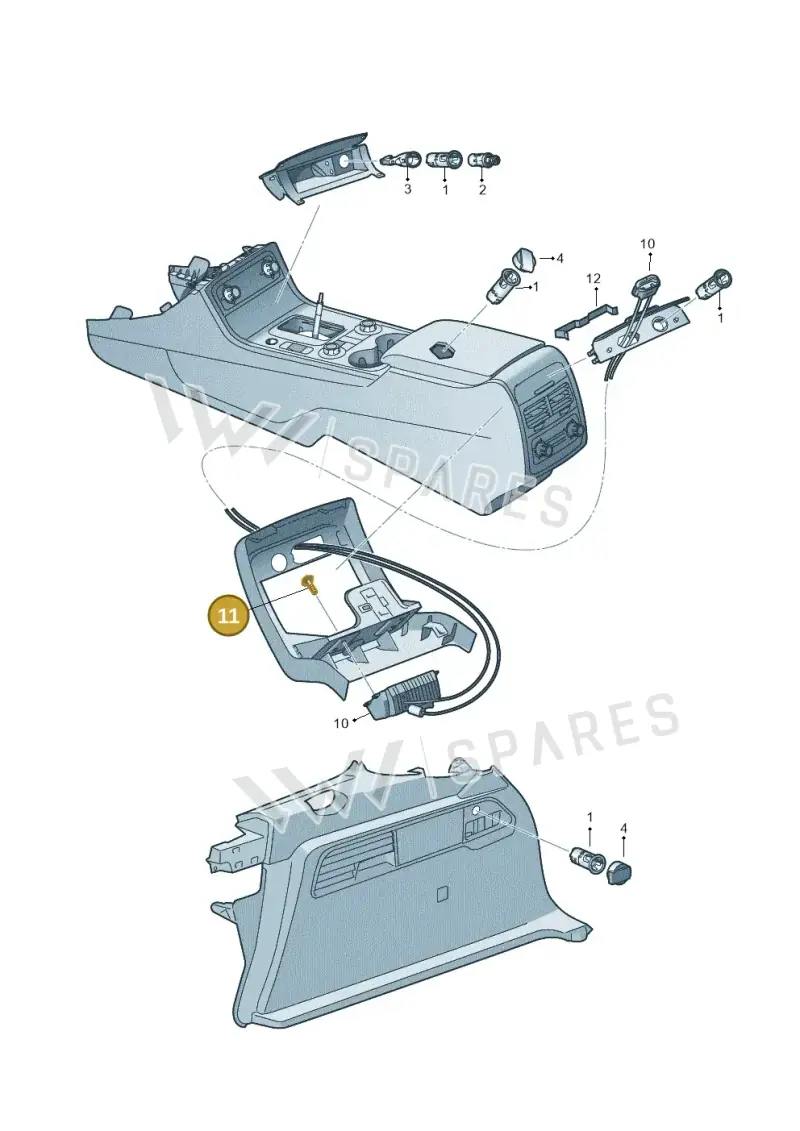 N10640201 — Volkswagen Touareg (2014-2018) diagram 693919200, position 11