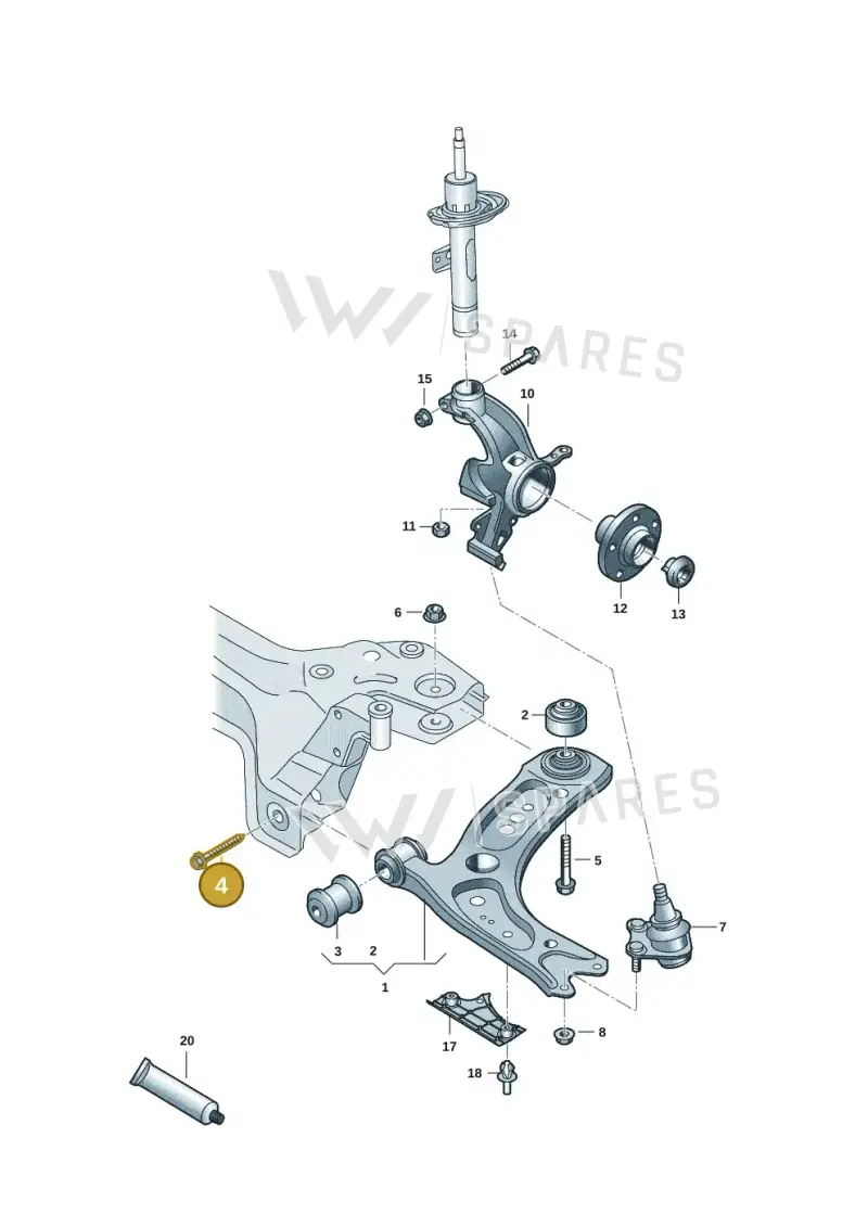 N10640501 — Volkswagen Taigo (2021-2024) diagram 2gc407000, position 4