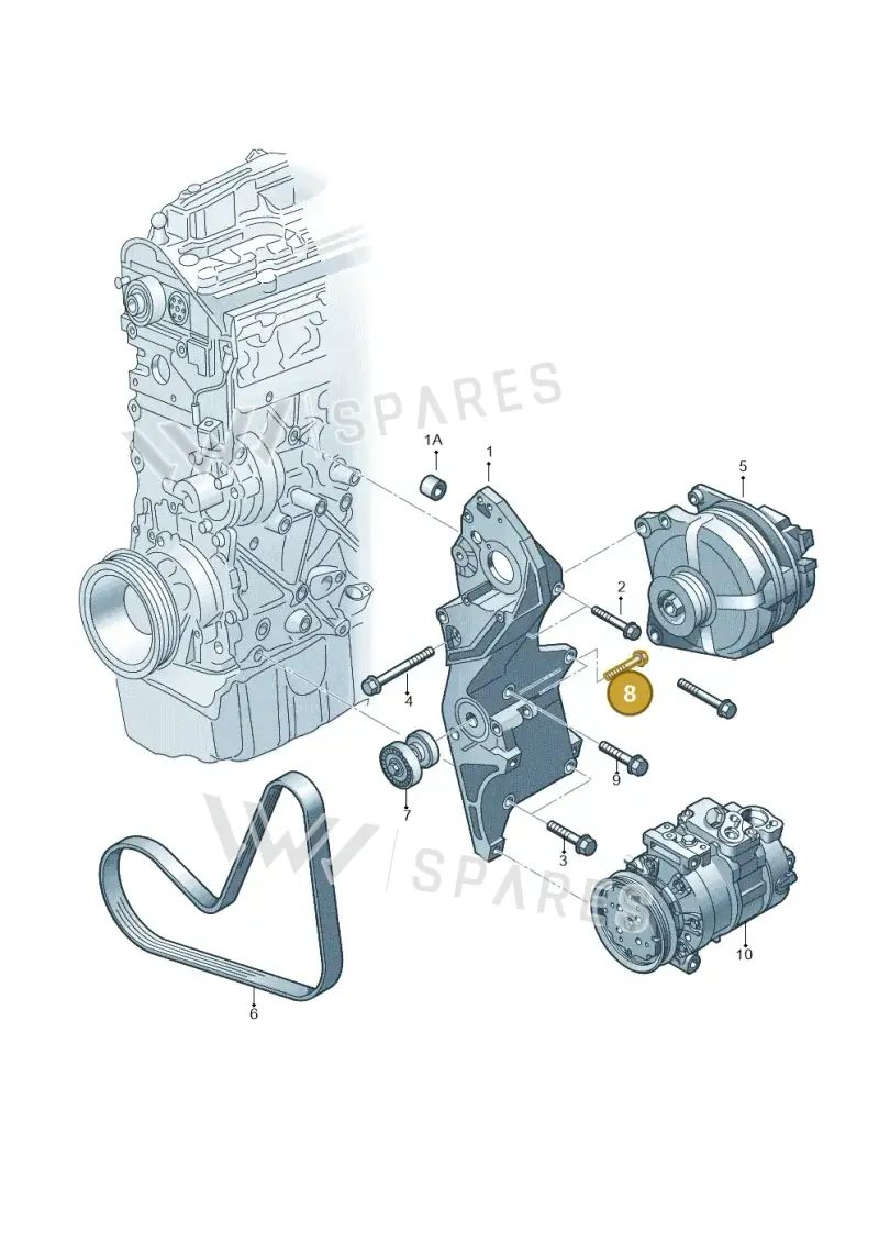 N10640801 — Volkswagen Caddy kombi (2015-2020) diagram 866903600, position 8