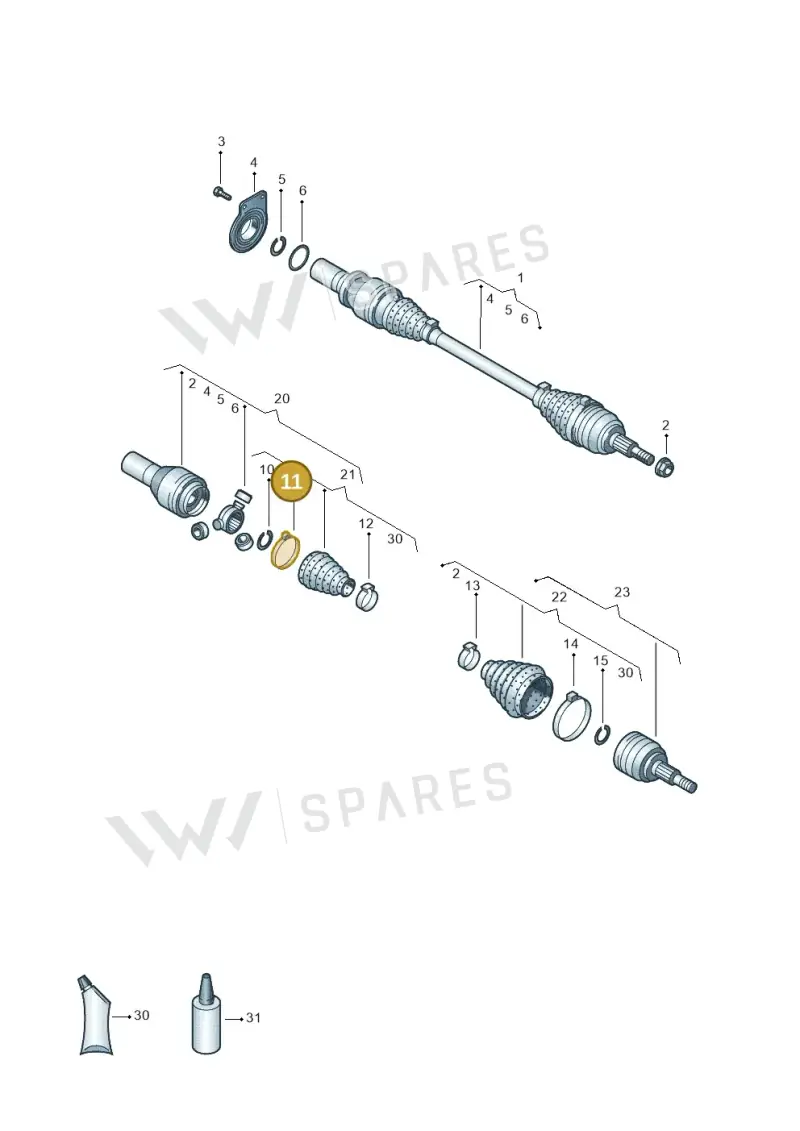N10643201 — Volkswagen Caravelle (2015-2019) diagram 731407400, position 11