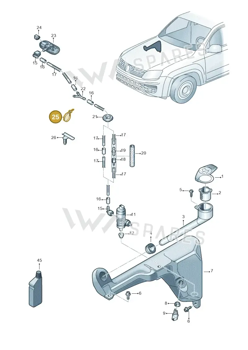 N10647801 — Volkswagen Amarok twin cab (2022-) diagram 894955100, position 25