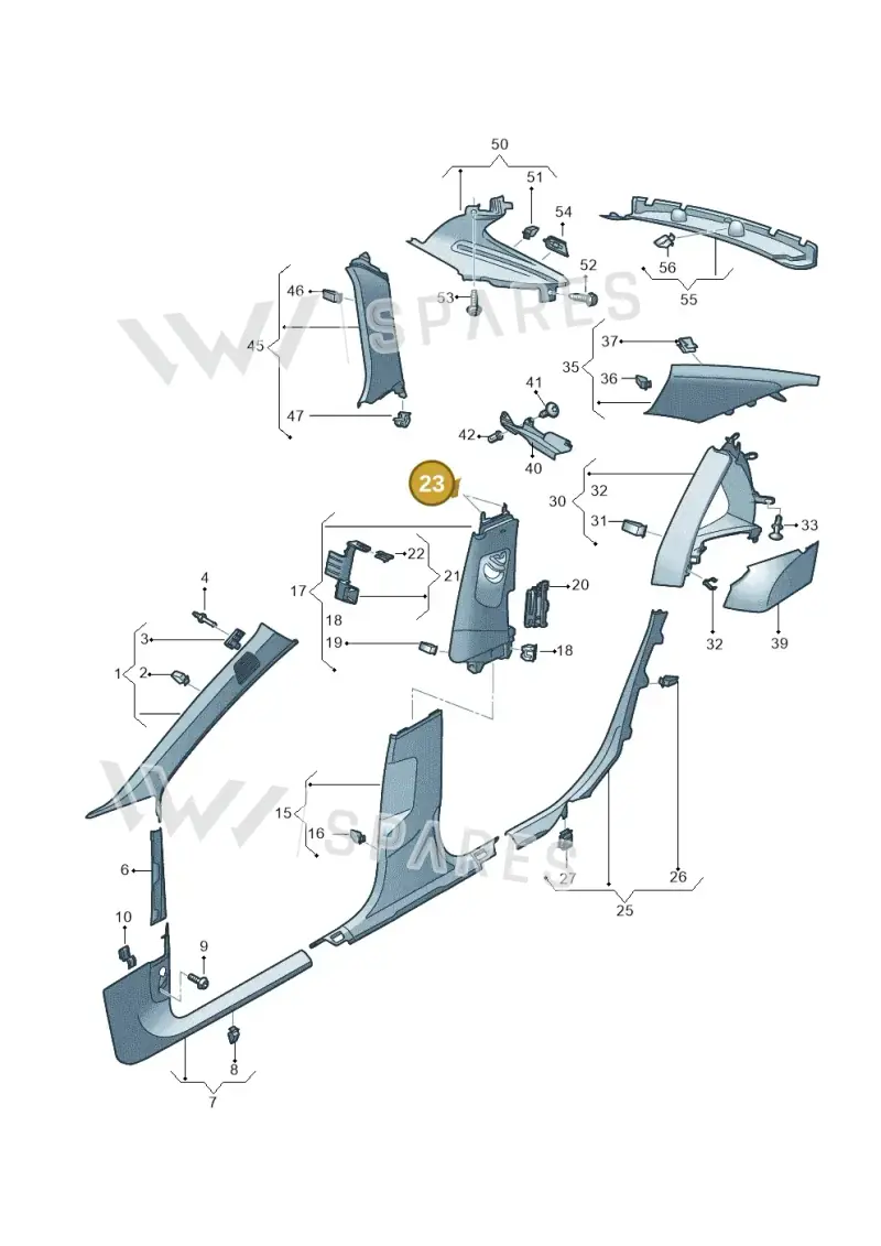 N10649702 — Audi A6 (2018-2025) diagram 430867650, position 23