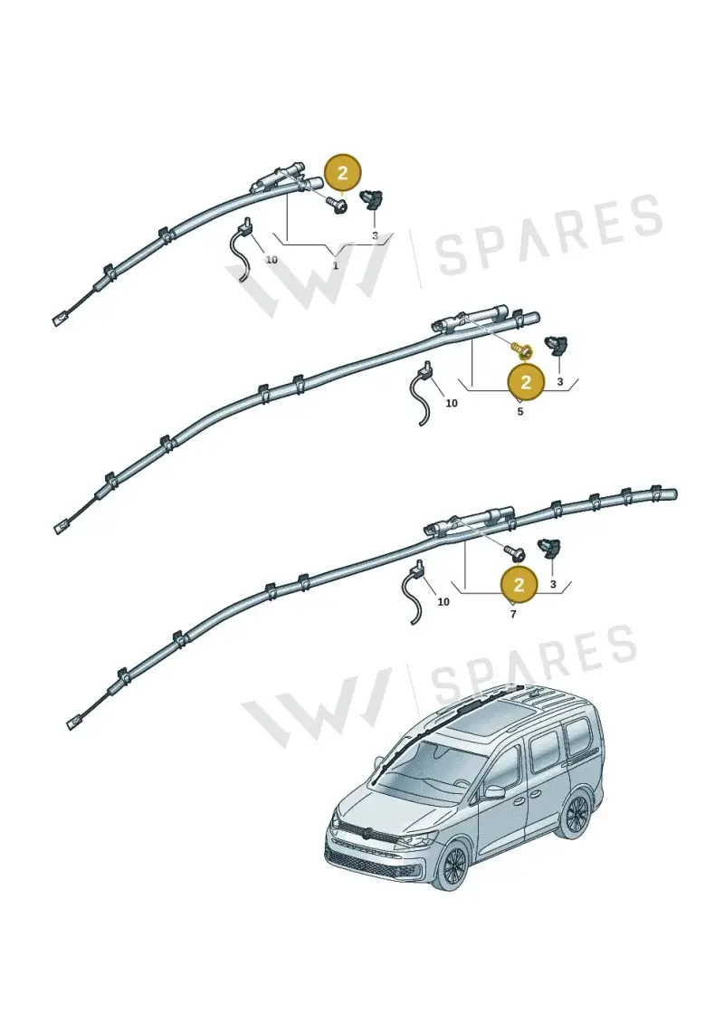 N10651801 — Volkswagen Caddy Maxi Kombi (2020-2024) diagram 2ka880030, position 2