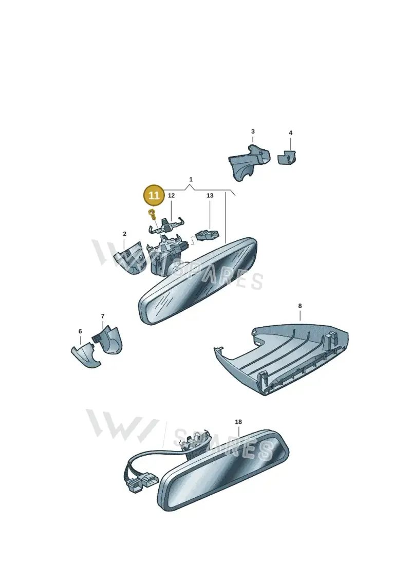 N10652901 — Volkswagen Caddy Maxi Kombi (2020-2024) diagram 2ka857047, position 11
