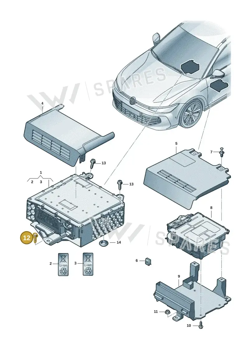 N10653101 — Volkswagen Passat estate (2023-) diagram 3j0915050, position 12