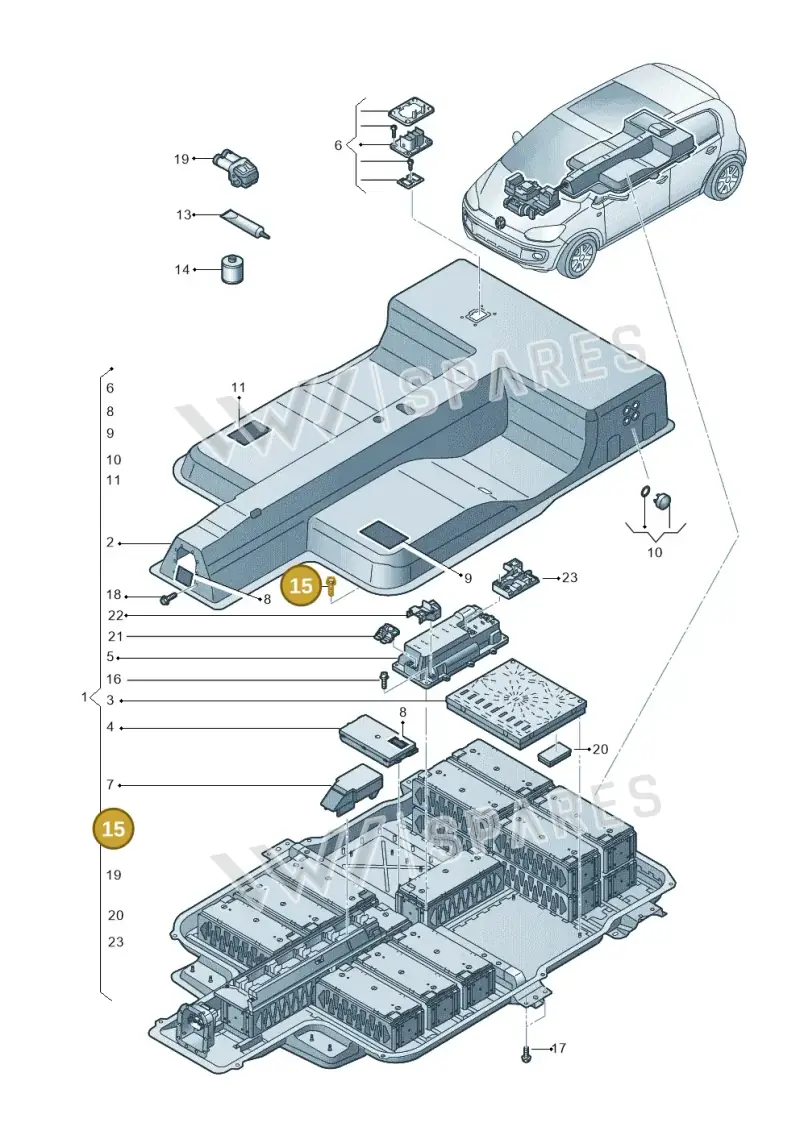 N10653103 — Volkswagen E-up! (2016-2023) diagram 772915500, position 15