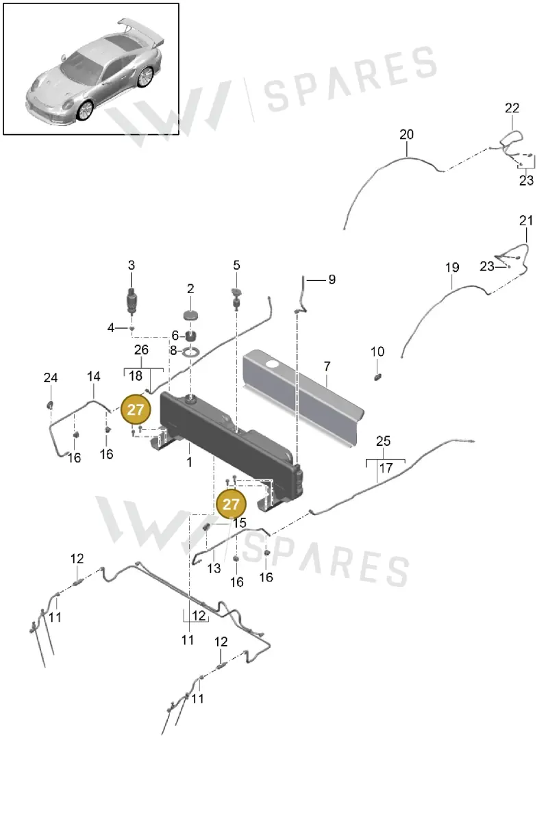 N10653302 — Porsche 911 (2013-2020) diagram p42107030, position 27