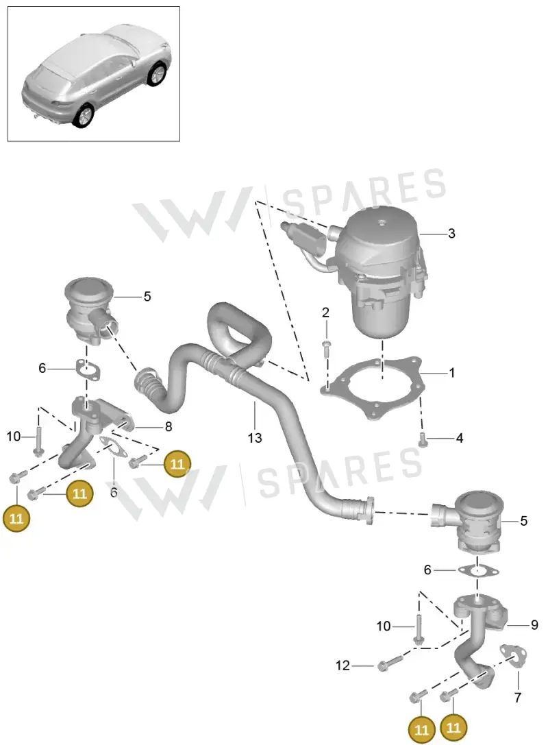 N10653302 — Porsche Macan (2013-2018) diagram p44108000, position 11