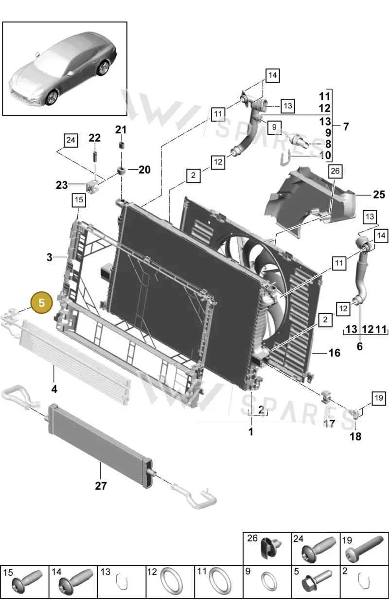 N10653302 — Porsche Panamera (2016-2020) diagram p49105040, position 5