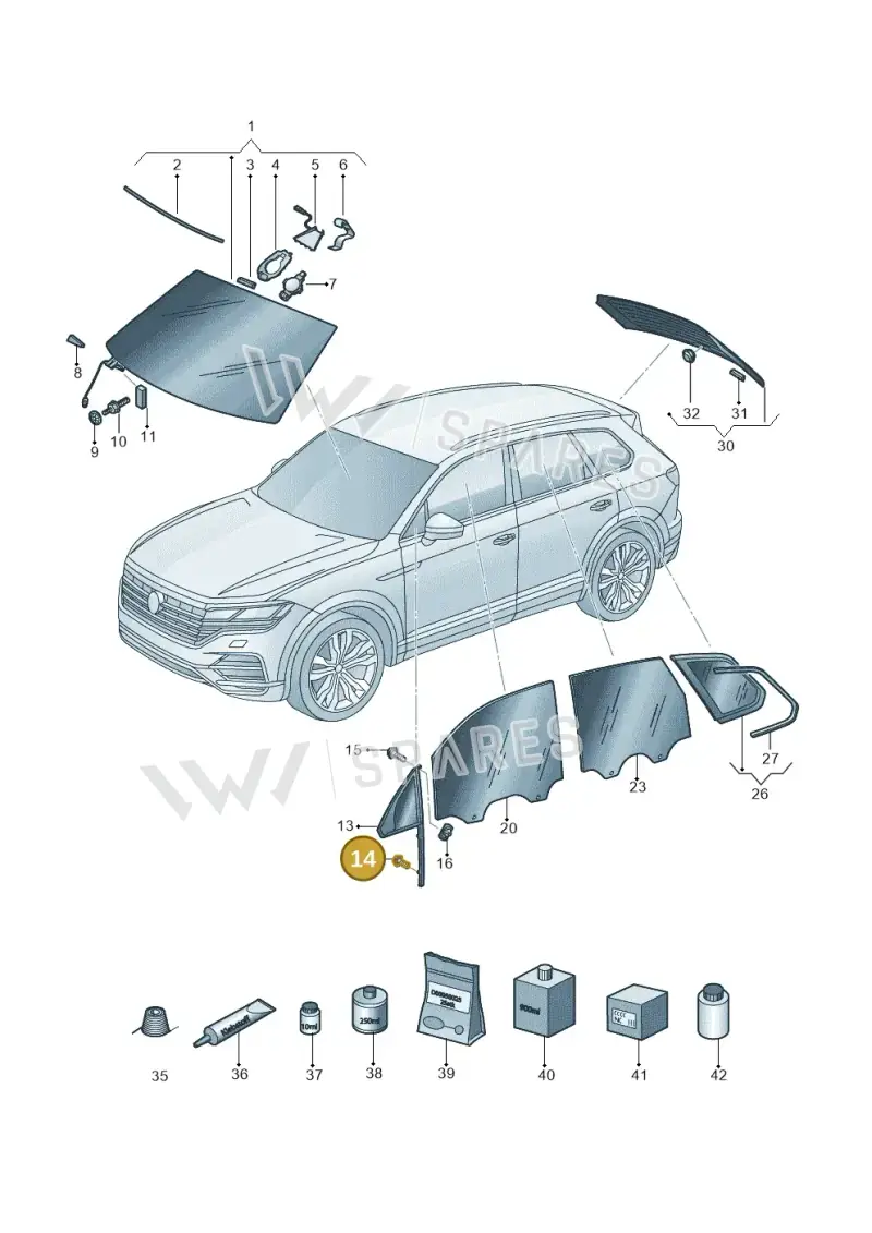 N10653801 — Volkswagen Touareg (2017-2023) diagram 439845000, position 14