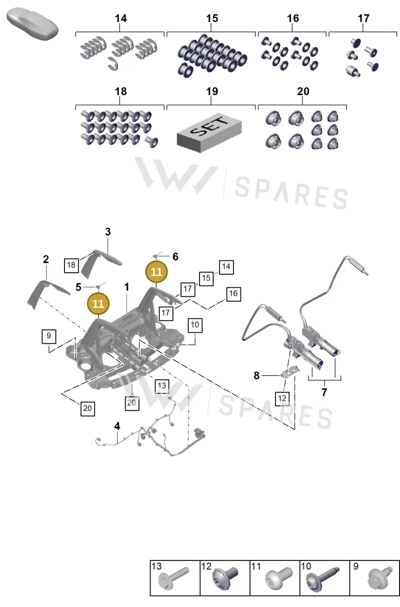 N10653901 — Porsche 911 (2021-2022) diagram p59803190, position 11