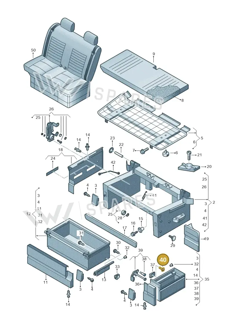 N10654902 — Volkswagen Caravelle (2019-2024) diagram 452067300, position 40
