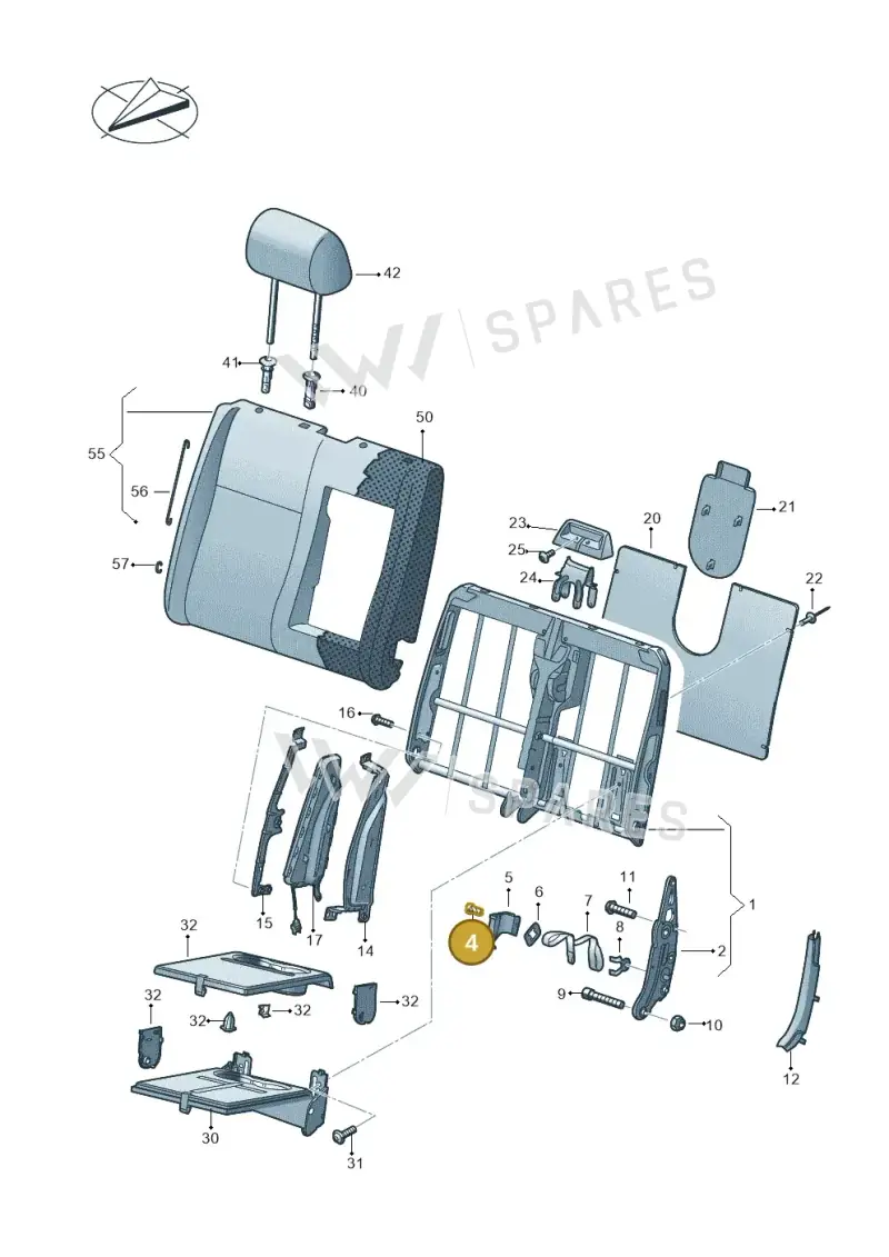 N10654902 — Volkswagen Caravelle (2019-2024) diagram 861881200, position 4