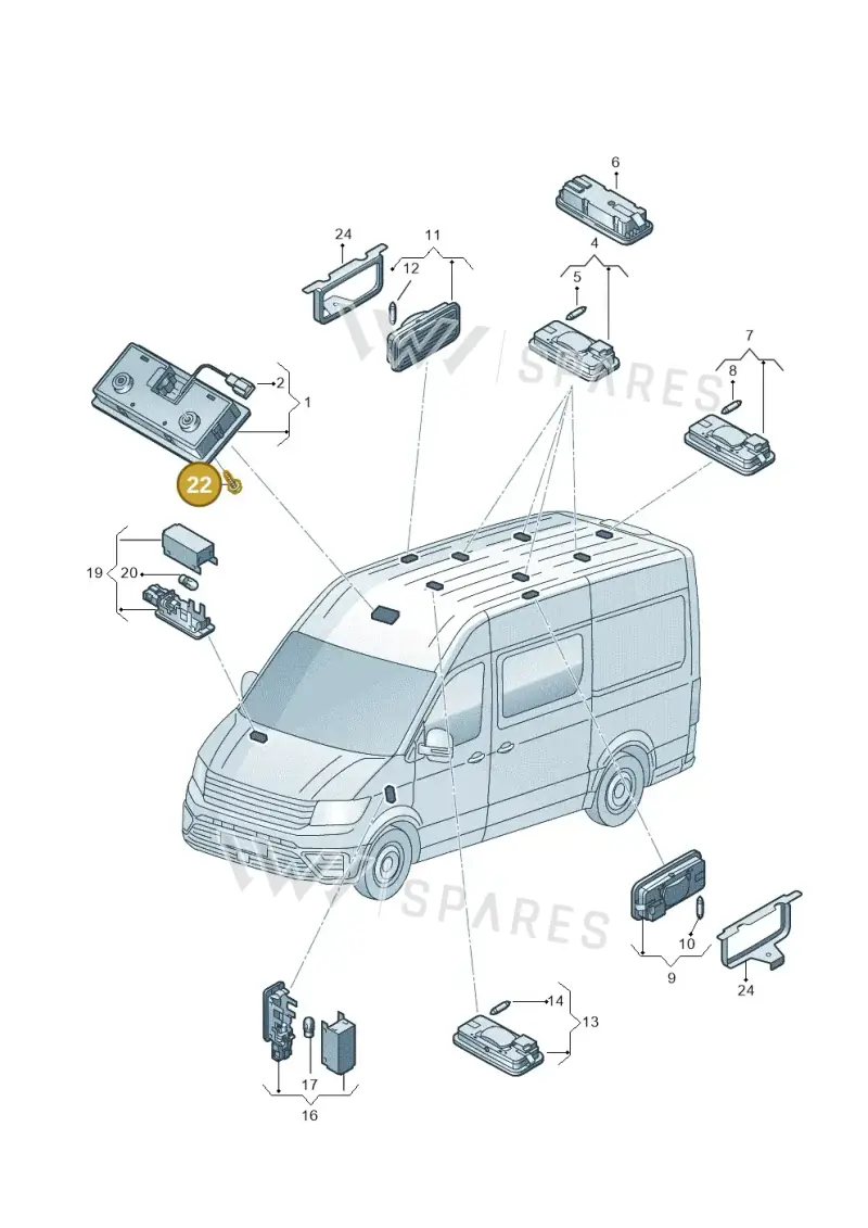 N10656602 — Volkswagen MAN TGE 55 (2016-2021) diagram 806947000, position 22