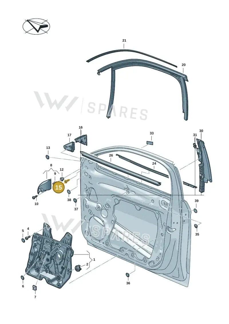 N10656702 — Volkswagen Passat estate (2023-) diagram 3j0837500, position 15