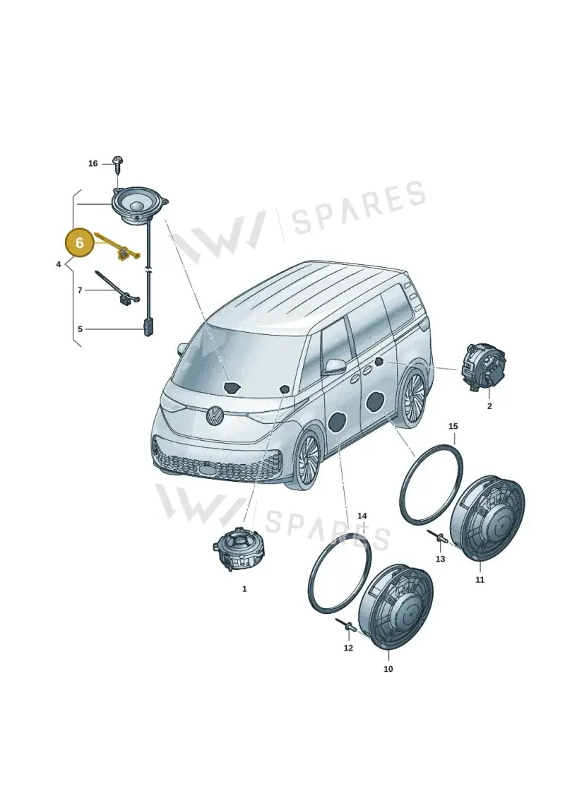 N10659801 — Volkswagen ID.Buzz (2022-) diagram 15a035350, position 6