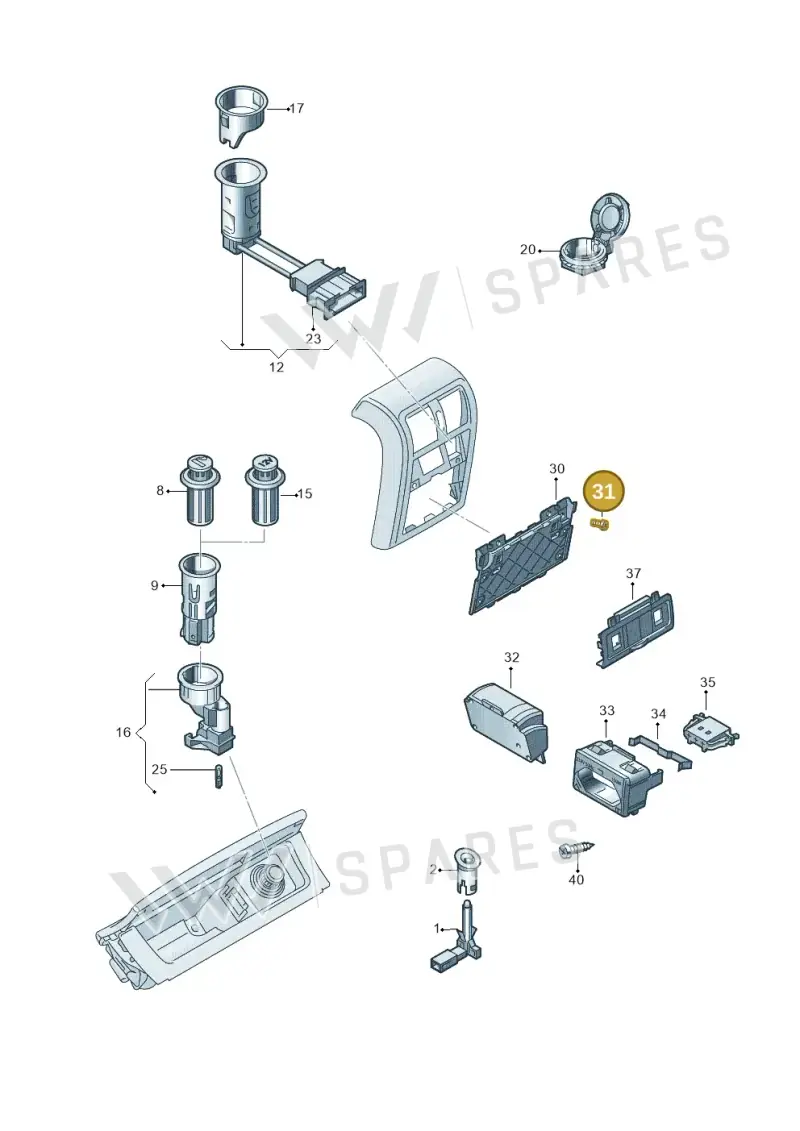 N10660301 — Volkswagen Passat CC (2008-2012) diagram 460919200, position 31
