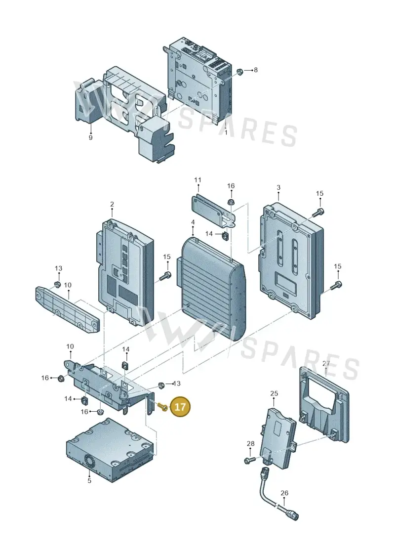 N10660301 — Audi A8L qu. 3.0 TDI (2009-2014) diagram 696035400, position 17