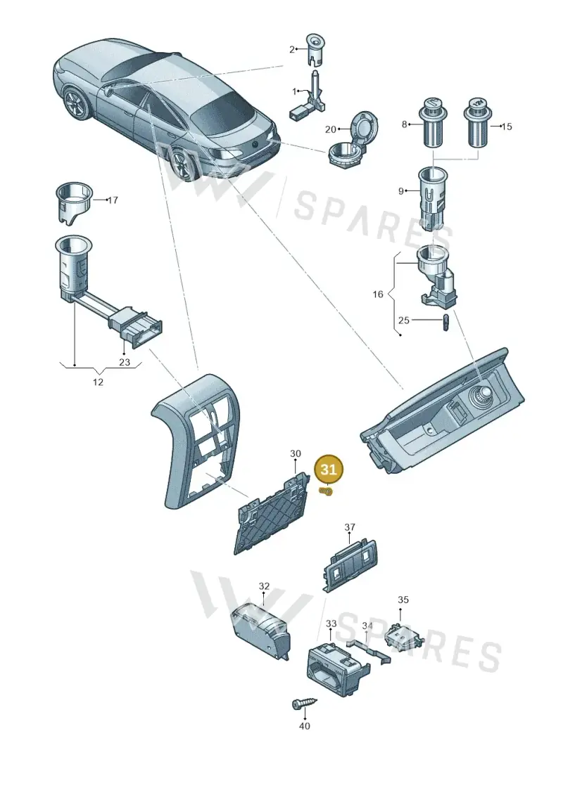 N10660301 — Volkswagen Passat CC (2011-2016) diagram 737919200, position 31