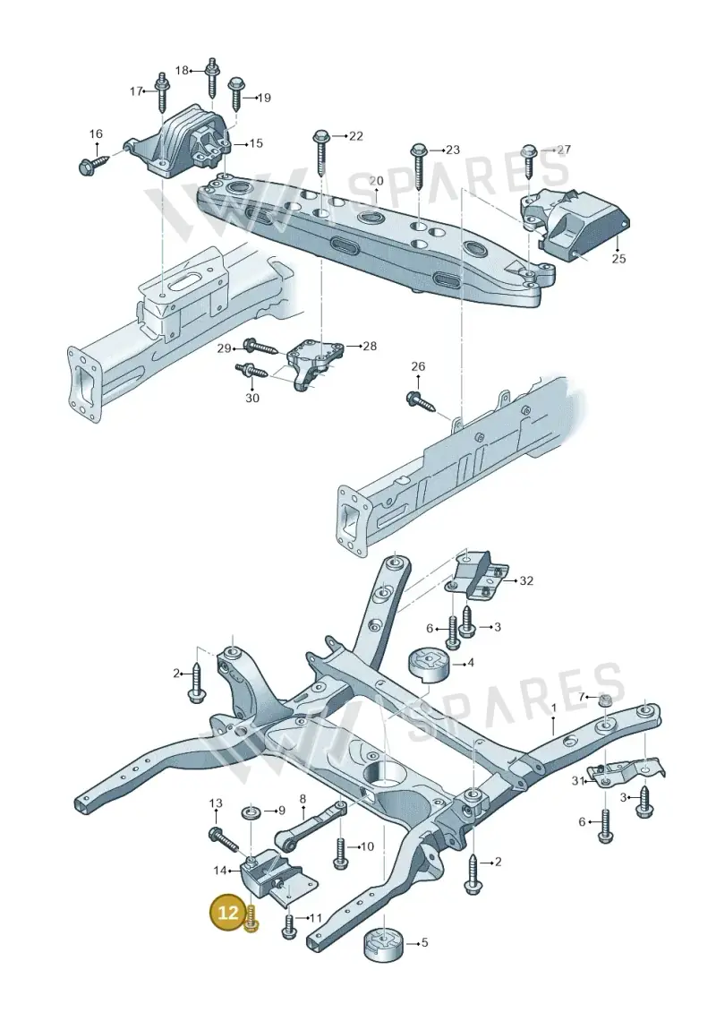N10661101 — Volkswagen E-Crafter 35 (2018-2024) diagram 599199100, position 12