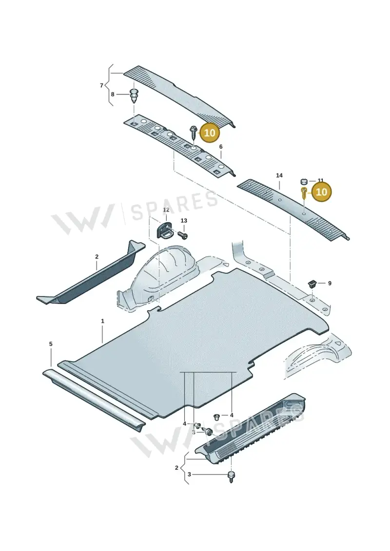 N10661801 — Volkswagen Transport. multivan (2019-2024) diagram 7ep863200, position 10