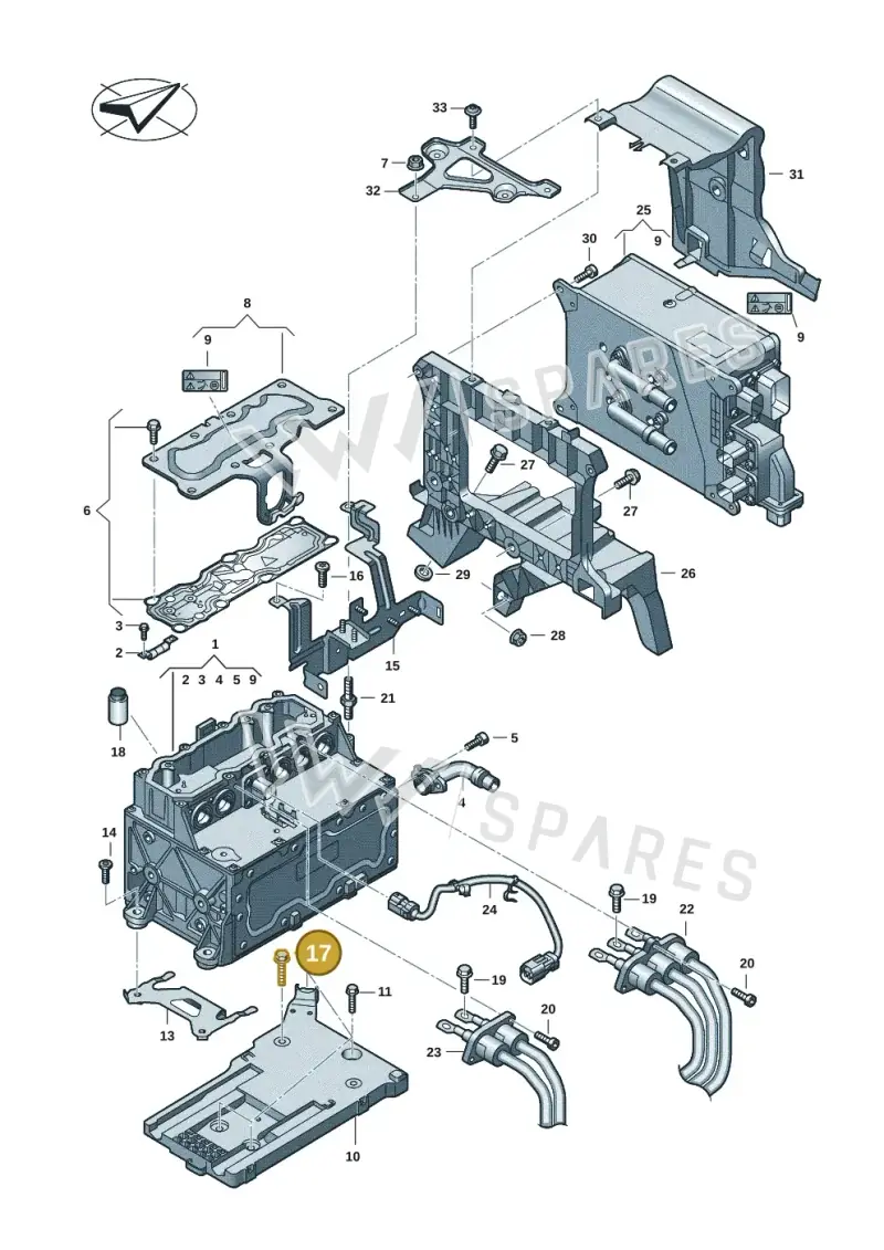 N10662001 — Volkswagen Multivan (2021-) diagram 7t0907080, position 17