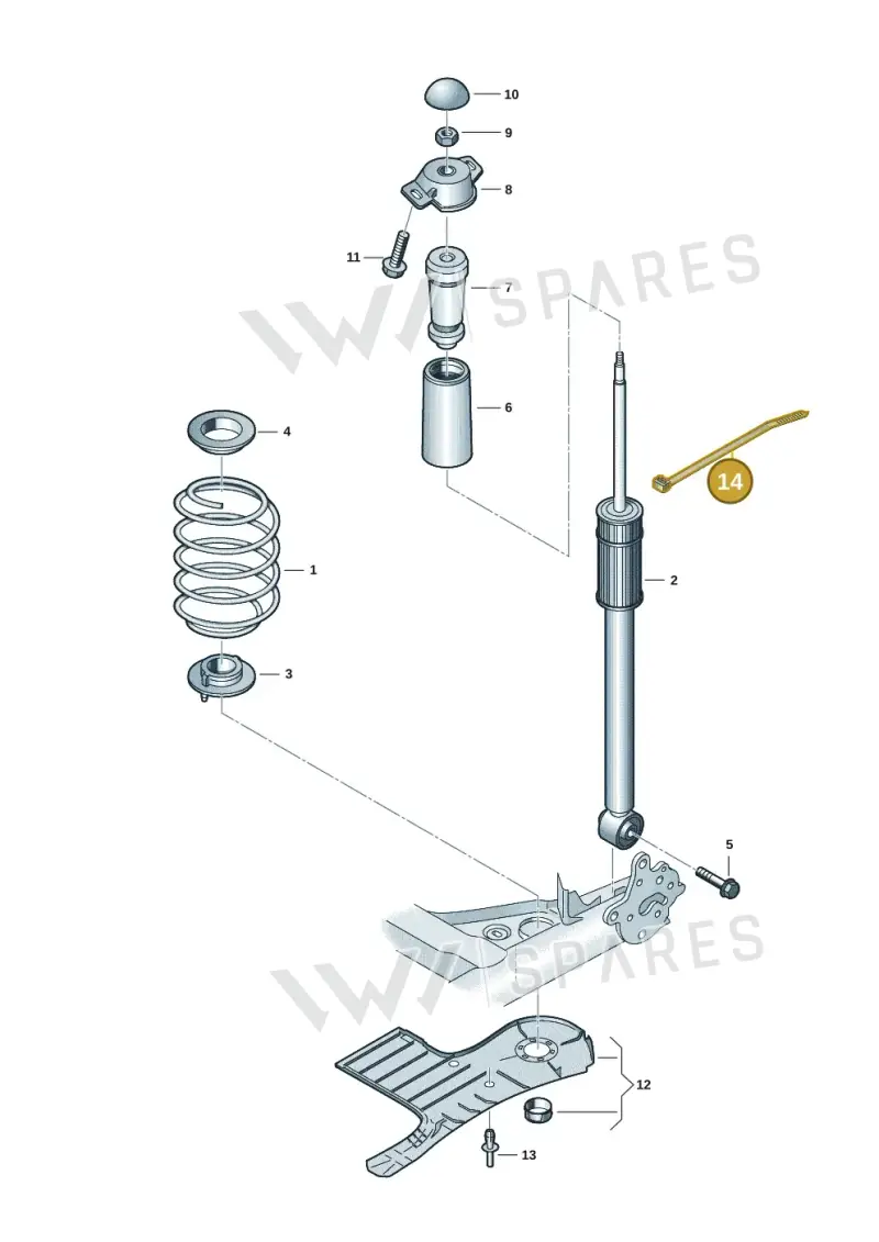 N10662201 — Volkswagen Taigo (2021-2024) diagram 2f0511000, position 14