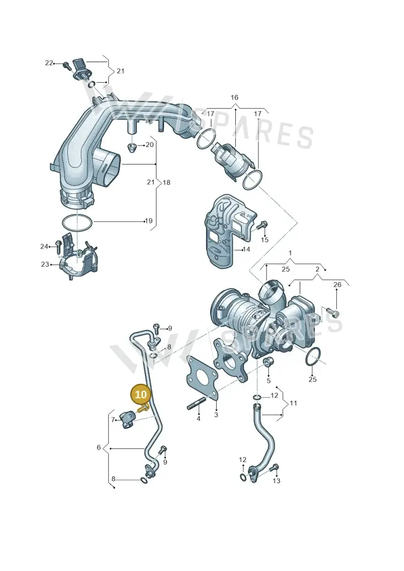N10664803 — Volkswagen T-Cross 1,0 (2018-2024) diagram 587145202, position 10