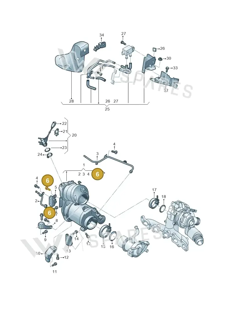 N10664904 — Volkswagen Passat estate (2023-) diagram 3j0253162, position 6