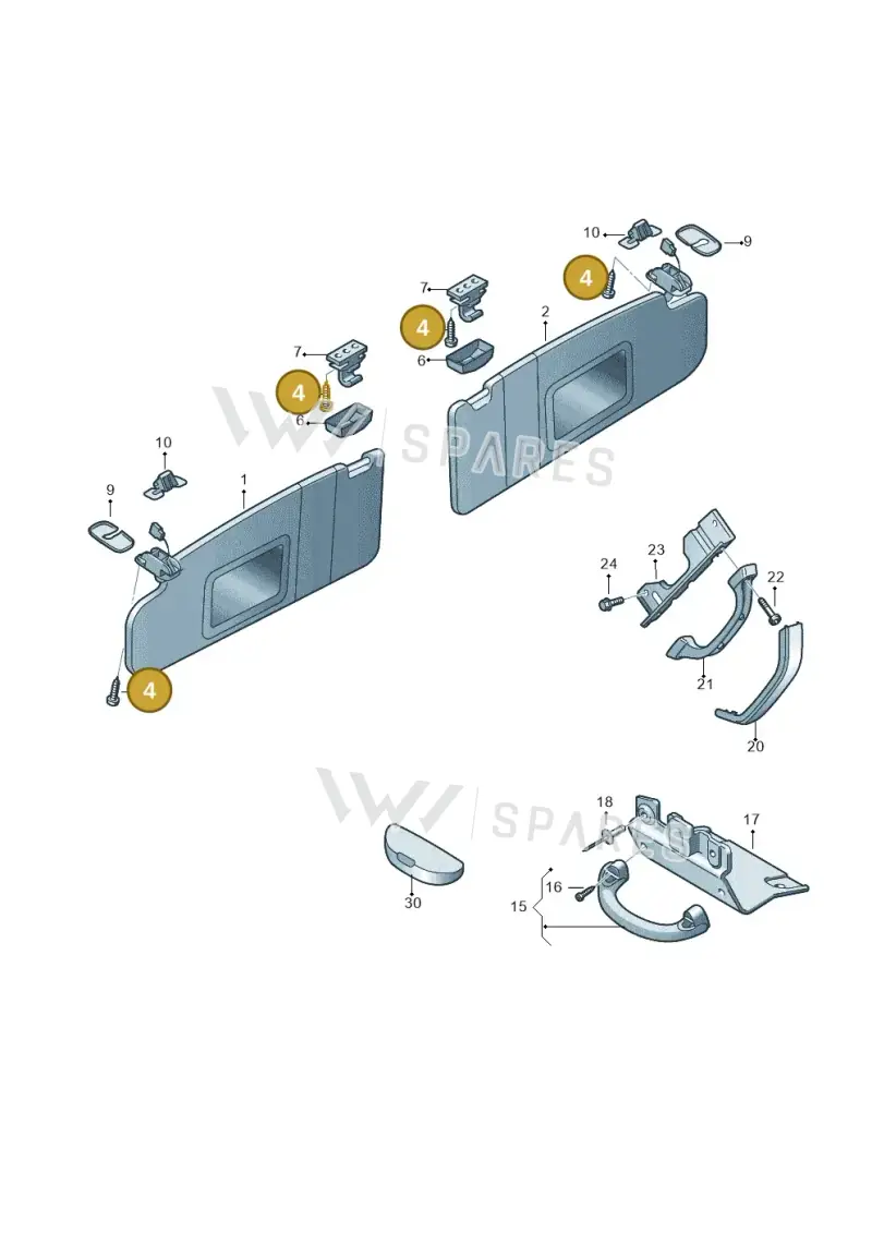 N10666302 — Volkswagen Single-cab transp. (2019-2024) diagram 862857500, position 4