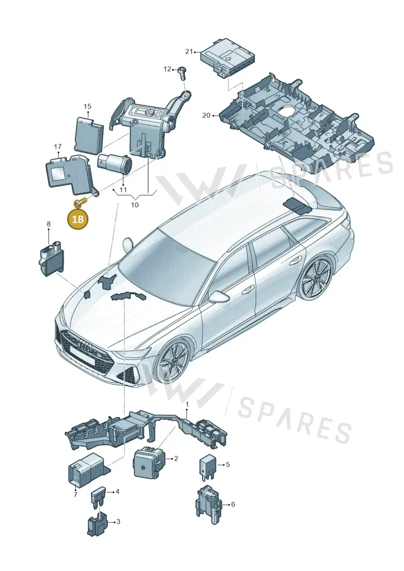 N10666702 — Audi RS6 Avant (2019-2025) diagram 537937200, position 18