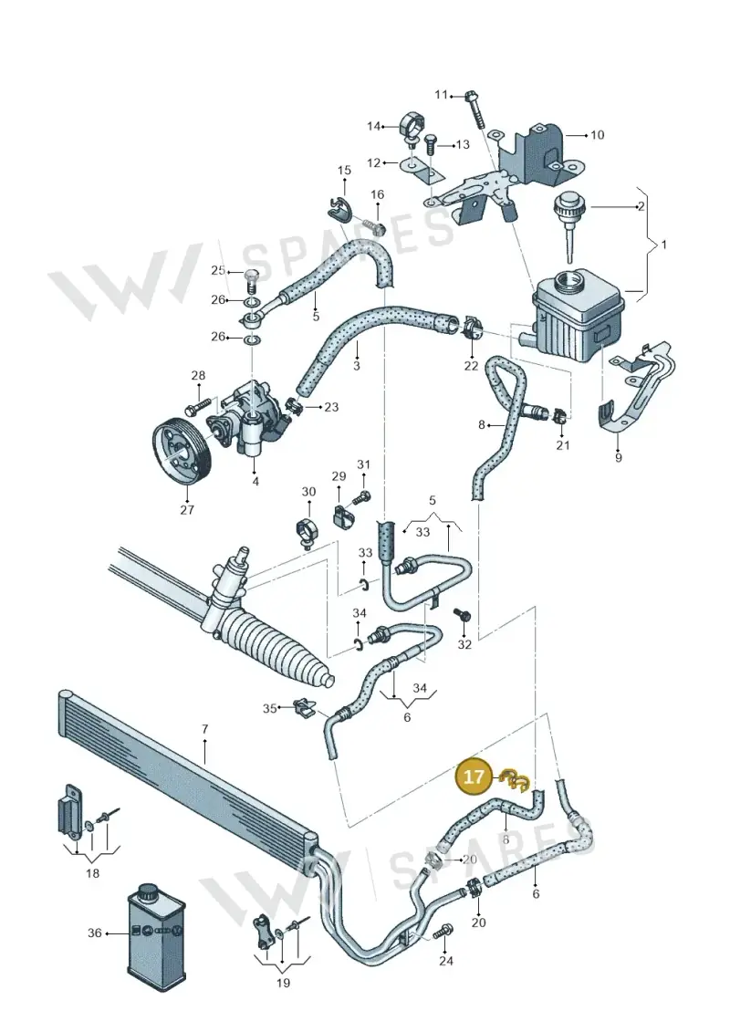 N10667201 — Audi Q7 qu. 3.0 TDI (2009-2015) diagram 493422500, position 17