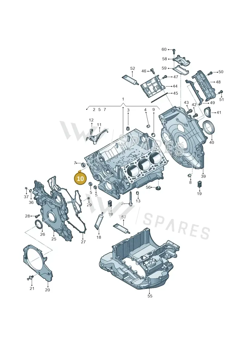 N10667801 — Volkswagen Touareg (2017-2023) diagram 439103020, position 10