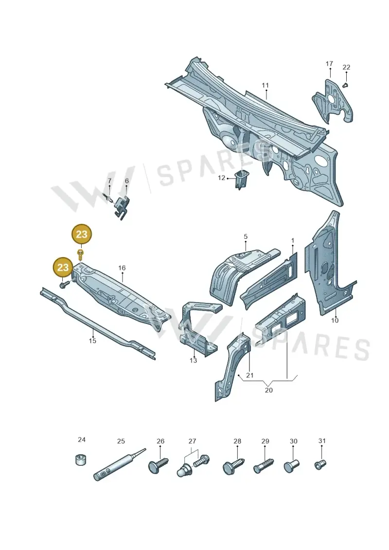 N10668401 — Volkswagen Amarok twin cab (2022-) diagram 894805000, position 23