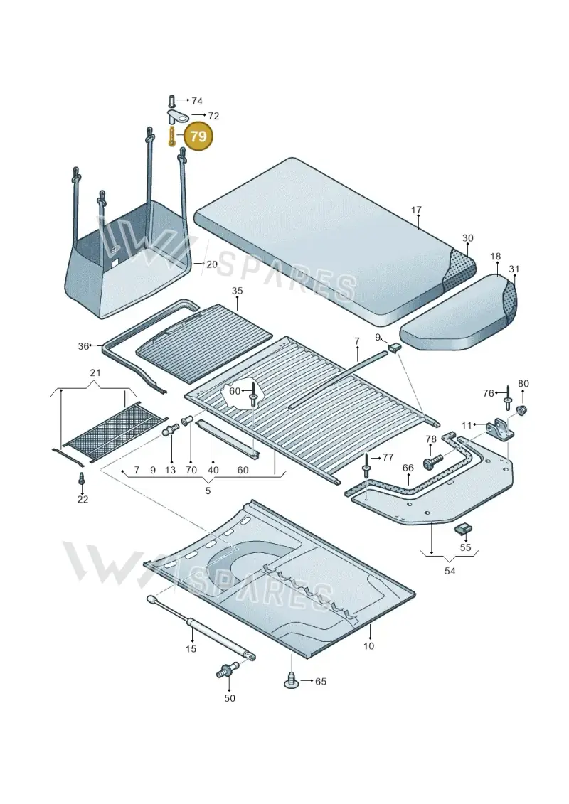 N10670501 — Volkswagen Caravelle (2015-2019) diagram 452067000, position 79