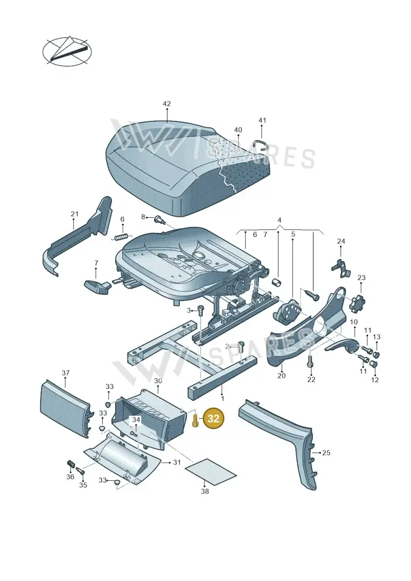 N10671501 — Volkswagen Caddy kombi (2015-2020) diagram 866881050, position 32