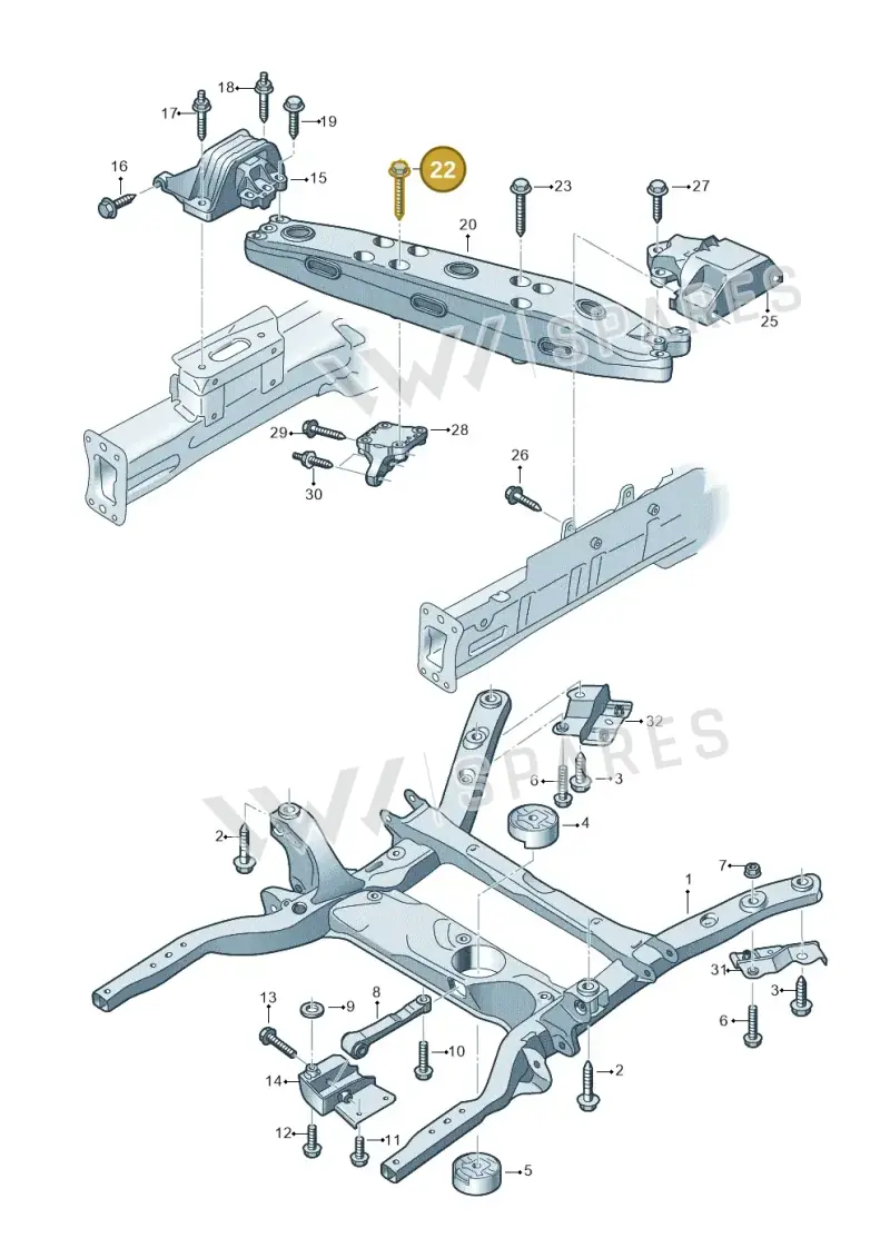 N10672702 — Volkswagen E-Crafter 35 (2018-2024) diagram 599199100, position 22