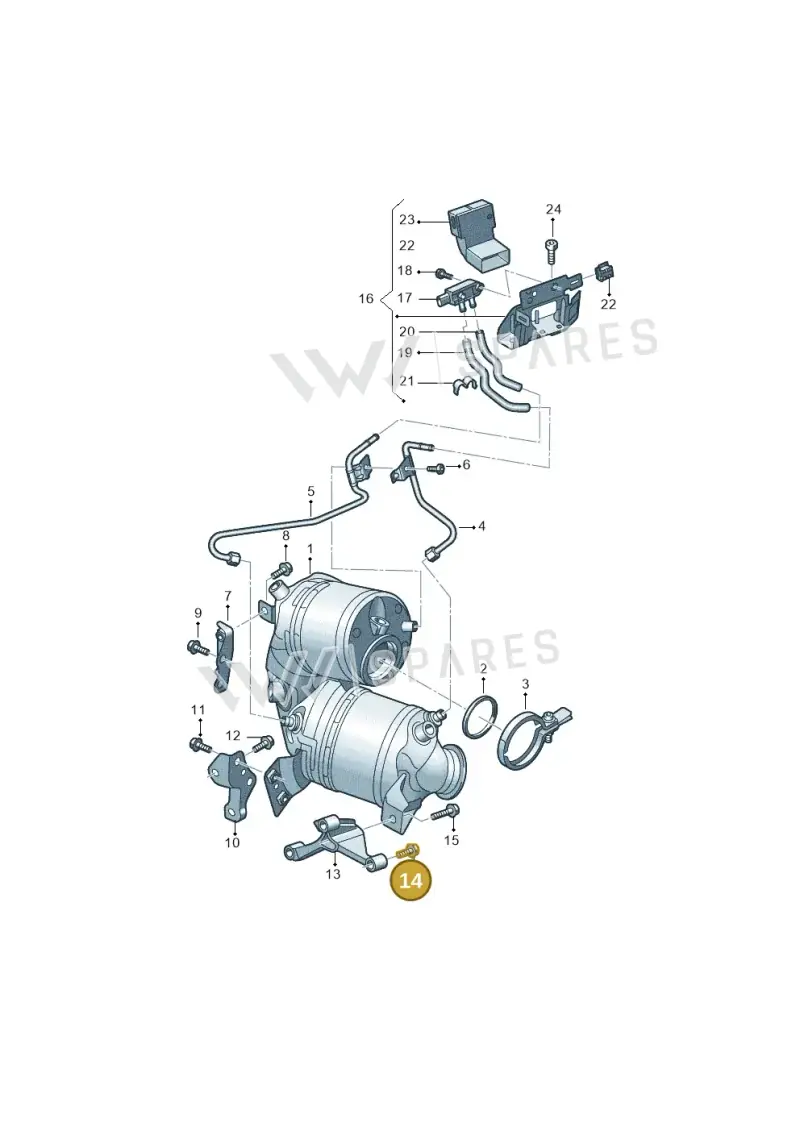 N10673001 — Volkswagen Passat estate (2023-) diagram 2f0253110, position 14