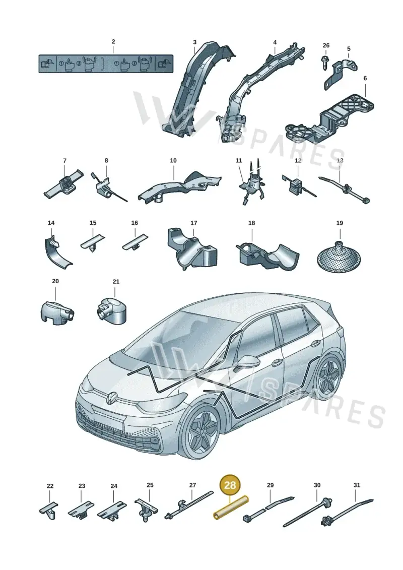N10673601 — Volkswagen ID.3 (2019-2025) diagram 10a972001, position 28