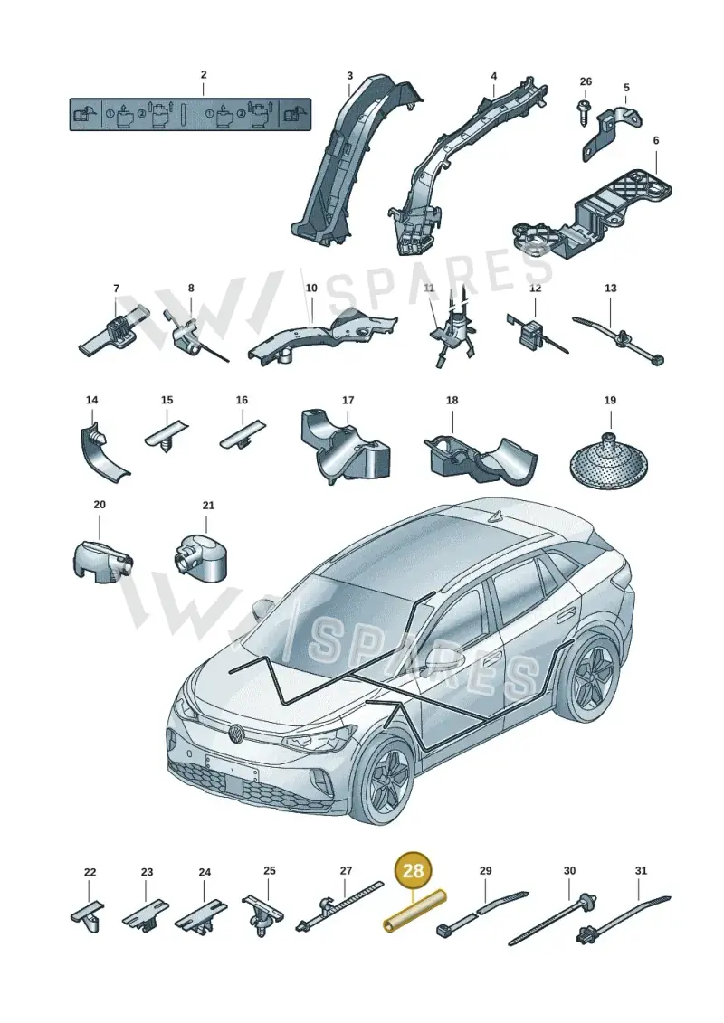 N10673601 — Volkswagen ID.4 (2020-2025) diagram 11a972001, position 28