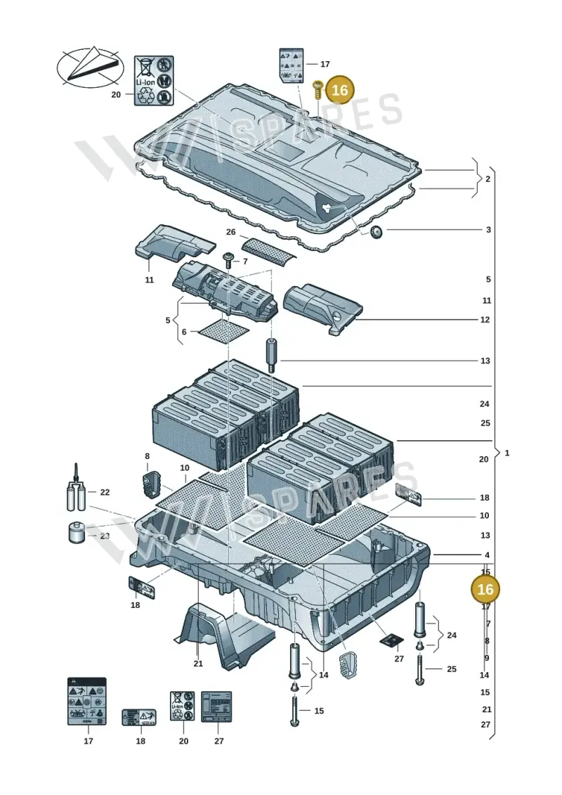 N10676801 — Volkswagen Multivan (2021-) diagram 7t0915550, position 16