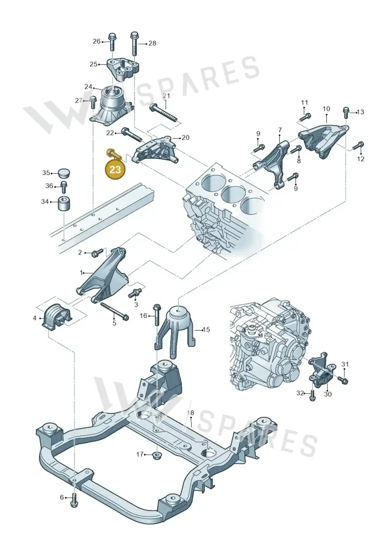 N10680203 — Volkswagen Caravelle (2015-2019) diagram 861199350, position 23