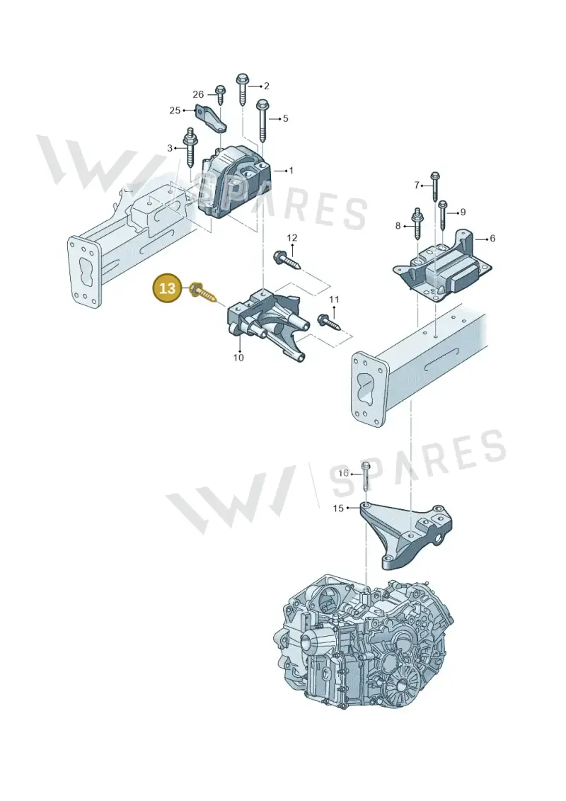 N10680203 — Volkswagen Caddy kombi (2015-2020) diagram 866199400, position 13